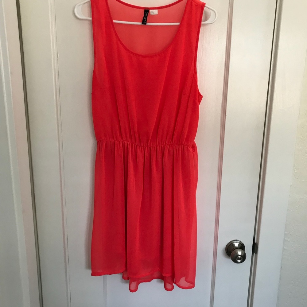 Vibrant orange sun dress